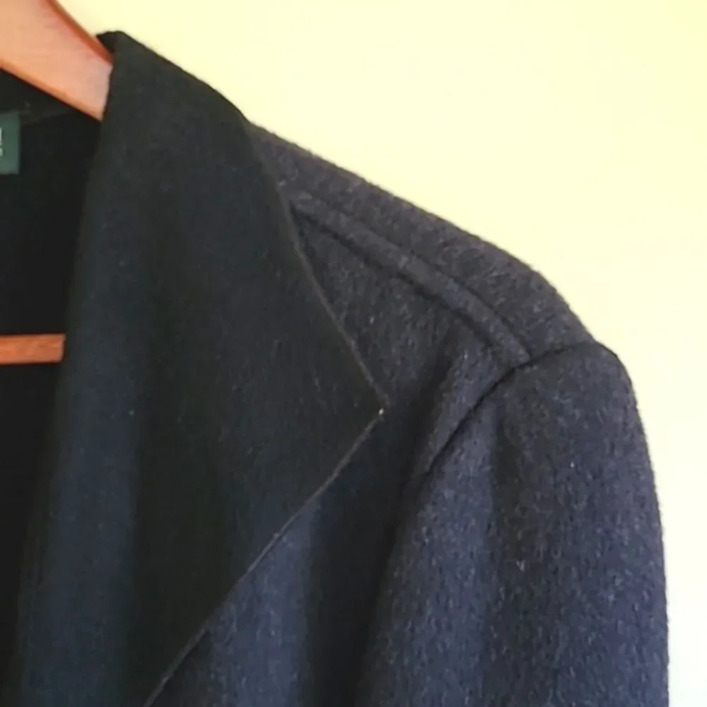 Harve Benard Wool Jacket Blazer Black Womens 16 Winter Career Officewear